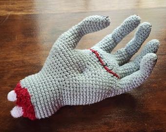 Monster Hand 1 Crochet Pattern, Crochet Amigurumi Pattern by Rachael's Scraps, written in US Terminology