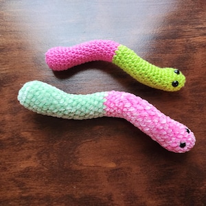 Gummy Worms Crochet Pattern, Crochet Amigurumi Pattern by Rachael's Scraps, written in US Terminology image 10