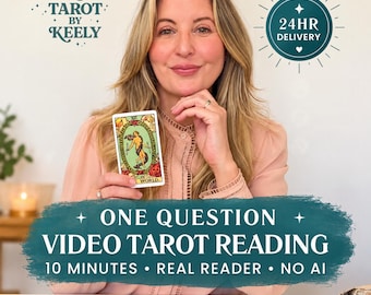Video Tarot Reading No AI, 10 Minutes, One Question Psychic Reading, 24-Hour Delivery