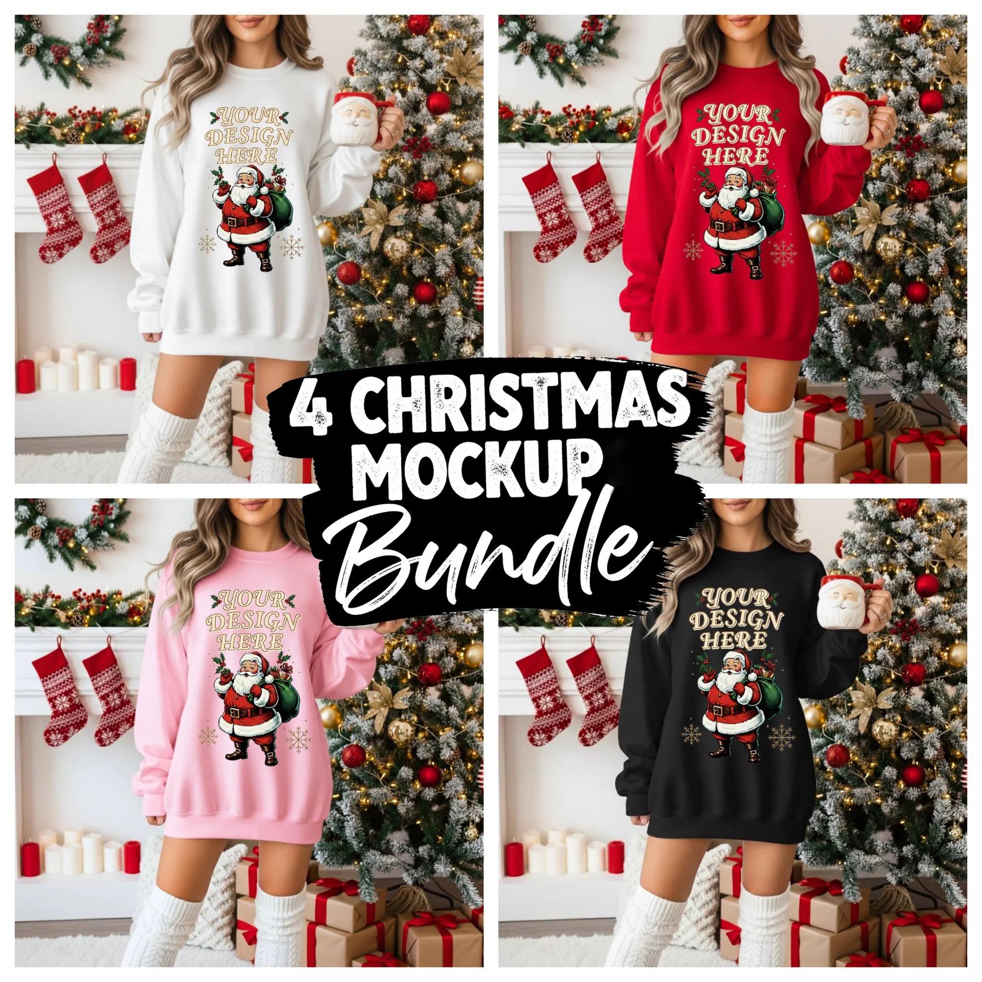 MAOGUYUN Women's Christmas Sweatshirt - Funny Graphic Tree Crewneck Pullover, Long Sleeve Holiday Top (Xmas Gift) - View #3