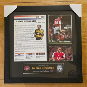 Framed Dennis Bergkamp Signed Montage With COA