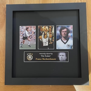 Framed Beckenbauer Germany Signed Montage With COA