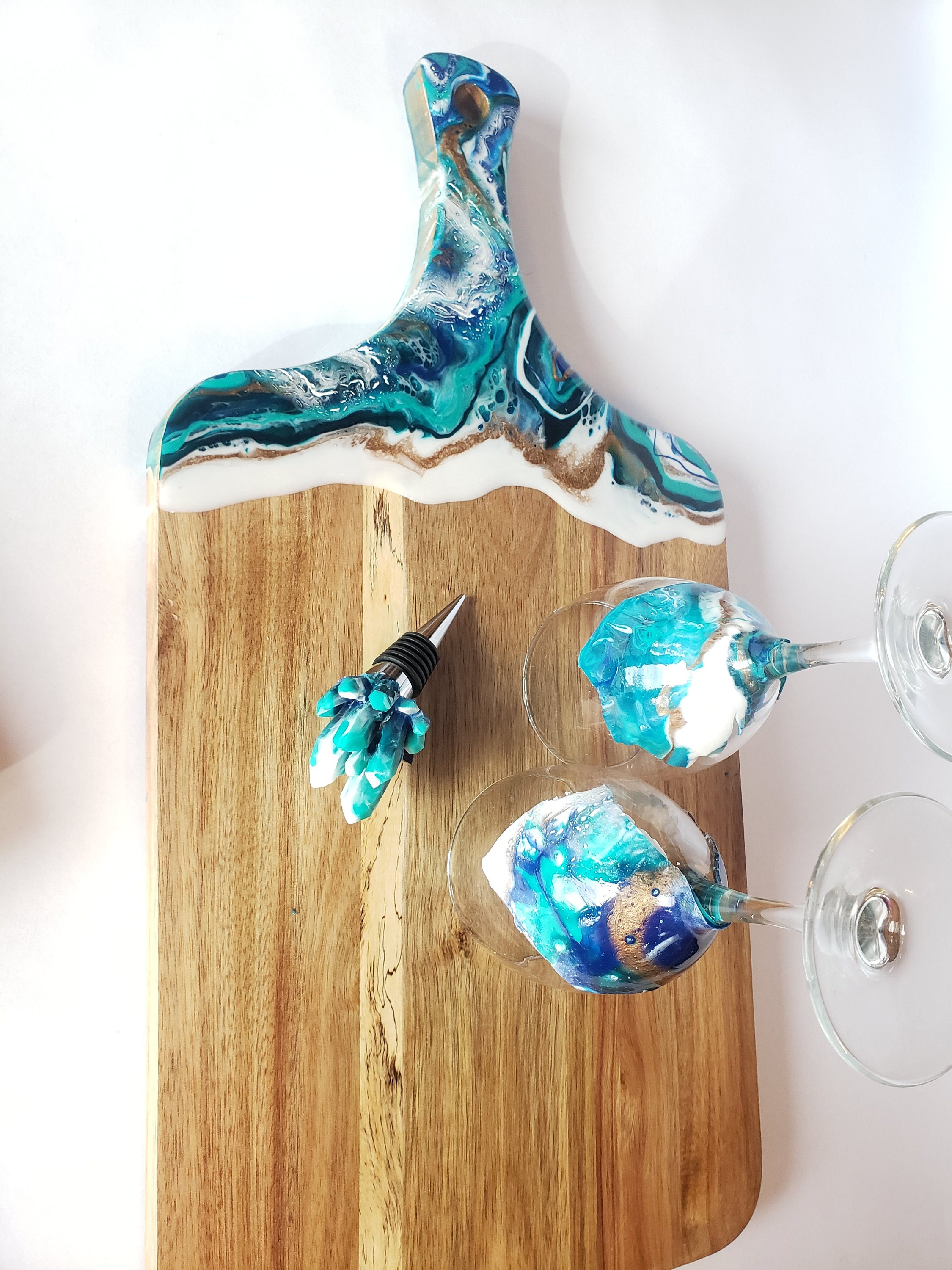 Küsten servieren Board-Wein Gläser faul susan | Etsy