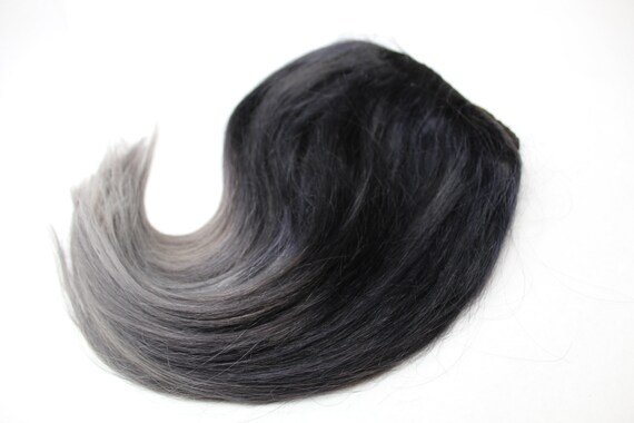 Black To Silver Ombre Extensions Full Set Grey Ombre Etsy