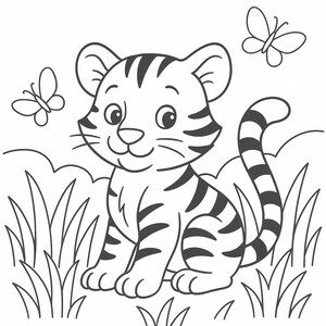 Wild Animals Coloring Pages Printable Digital Instant Download PDF