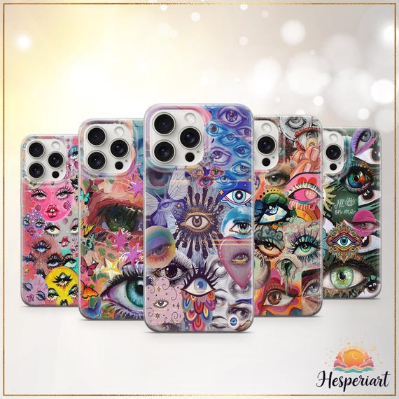Drawing Eyes Collage Phone Case Creppy Eye Case Artistic Psychedelic Art with Trippy Eyes iPhone 12 iPhone 13 iPhone 14 iPhone 15 iPhone 16 Drawing Eyes Collage Phone Case Creppy Eye Case Artistic Psychedelic Art with Trippy Eyes iPhone 12 iPhone 13 iPhone 14 iPhone 15 iPhone 16