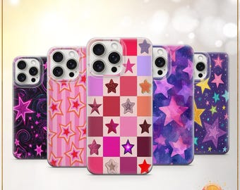 Starlight Phone Case Colorful Stars, Galaxy Cover Kawaii Sparkle, Cute Celestial Gift iPhone 11 12 iPhone 13 iPhone 14 iPhone 15 iPhone 16