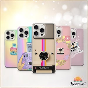 Polaroid Camera Phone Case Retro Vintage Camera Cover Cute Photographer Gift iPhone 11 iPhone 12 iPhone 13 iPhone 14 iPhone 15 iPhone 16 Pro