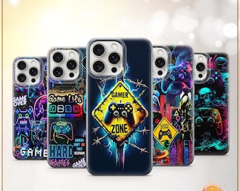 Gamertelefonskal Neon Gaming Controller-fodral för spelälskare och konsolspelstreamers iPhone 11 12 iPhone 13 iPhone 14 iPhone 15 iPhone 16