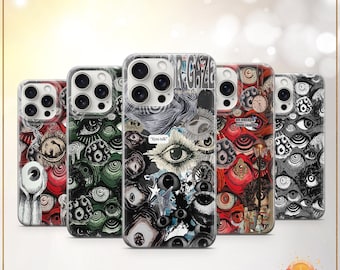Eyes Collage Phone Case Weirdcore Creepy Eye Cover Surreal Gothic Abstract Art iPhone 11 iPhone 12 iPhone 13 iPhone 14 iPhone 15 iPhone 16