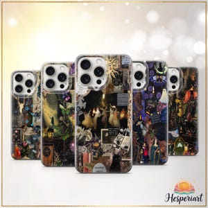 Witchy Gothic Phone Case Dark Witchcore Cover Occult Tarot Horror Art Case iPhone 11 iPhone 12 iPhone 13 iPhone 14 iPhone 15 iPhone 16