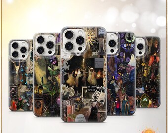 Witchy Gothic Phone Case Dark Witchcore Cover Occult Tarot Horror Art Case iPhone 11 iPhone 12 iPhone 13 iPhone 14 iPhone 15 iPhone 16