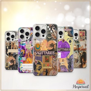 Sagittarius Phone Case Boho Zodiac Astrology Cover Fire Sign Sagittarius Gift iPhone 11 iPhone 12 iPhone 13 iPhone 14 iPhone 15 iPhone 16