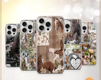 Funda para teléfono con diseño de chica caballo, estilo western farmcore, para amantes de los caballos, vaquera, campestre, rodeo, iPhone 11, iPhone 12, iPhone 13, iPhone 14, iPhone 15, iPhone 16