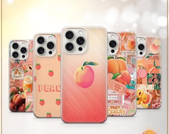 Cute Peach Phone Case Peachy Aesthetic Cover iPhone 17 16 15 Pro