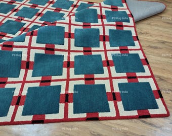 Handmade Large Area Rug | premium quality Hand tufted Woolen Rugs for Home Decor Living Room, Bedroom, Kids Room, Office All Sizes 7x10 8x10