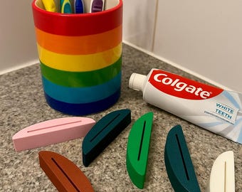Tube squeezer tool for toothpaste and cream