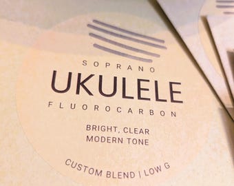 Soprano Ukulele Strings Fluorocarbon | Low G Set | Seaguar Fishing Line Strings, Replacement Ukulele Strings | Life with Hamlet