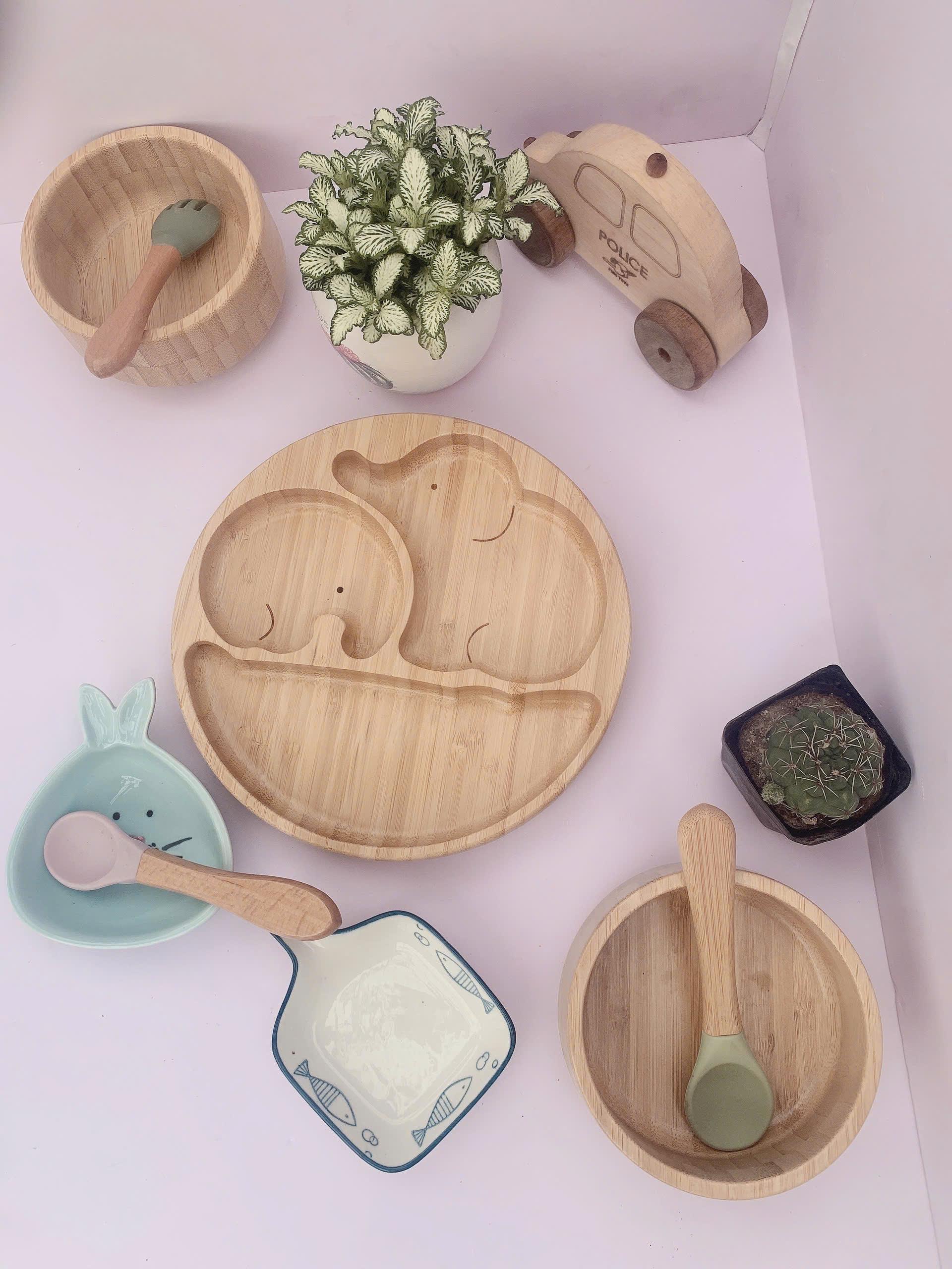 Bamboo animal plate - Etsy.de