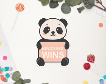 Kindness Wins Panda Stickers