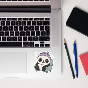 Winter Magic Panda Stickers_ Adorable Kawaii Animal Laptop Vinyl Decal