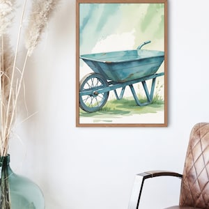 Aquarell Schubkarre