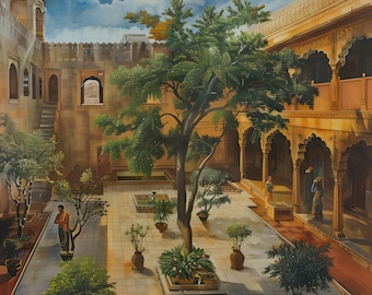 ラージャスターンの女性画、伝統的なインド美術 - Etsy 日本