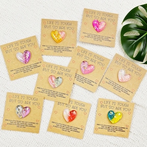 Gradient Heart-Shaped Crystal Card,Hug in a Card, Uplifting Gift,Personalized Pocket Hug,Pocket Hug Keepsake, Mental Health Support