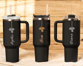 Personalized 40oz Tumbler: Laser Engraved Stainless Steel Coffee Cup