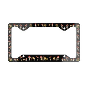 Pilz-Nummernschild-Rahmen: Cottagecore Car Decor