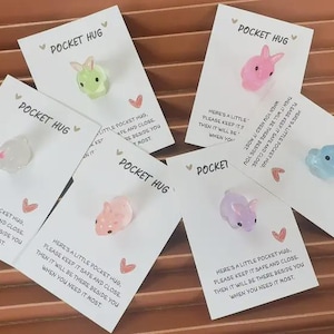 Transparent Rabbit Card | Personalized pocket hug card | Pocket Hug Card | Missing gift | Friendship gift | Little Pocket Hug