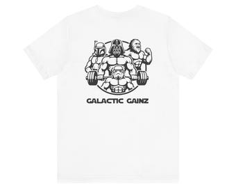 Bella+Canvas 3001, Galactic Gainz, Cotton Blend Unisex Graphic Shirt
