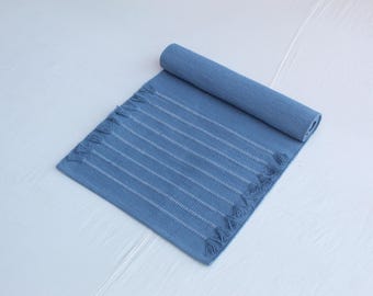 Organic Cotton Yoga Mat – Handwoven Eco-Friendly Non-Slip Travel Mat 2x6 Ft for Meditation & Exercise