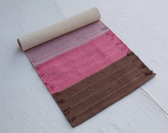 Tapete de yoga orgánico mixto / Alfombra de algodón tejida a mano con hierbas para meditación, ejercicio y viajes 2 x 6 pies