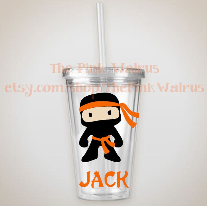 Custom 16 oz Ninja Cup Ninja Gift Ninja Birthday Ninja Etsy