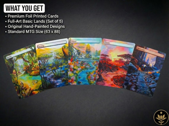 Foil MTG Land Proxies | Hand-painted Alter Prints | Full Art Basic