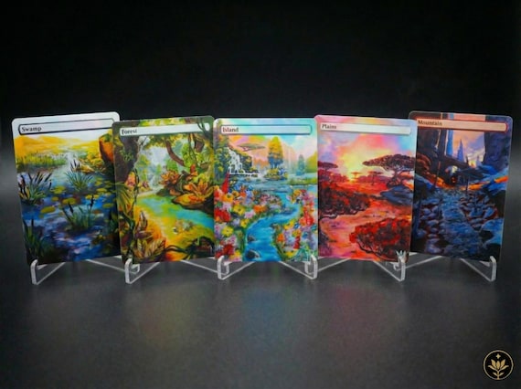 基本土地 foil 10枚セット SLD D&D MTG Foil MTG Land Proxies | Hand-painted Alter Prints | Full Art Basic