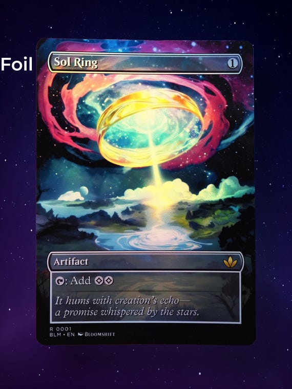 Foil MTG Sol Ring Proxy – Custom Commander Card | Alt Art EDH