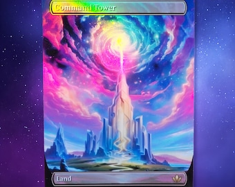 Foil MTG Command Tower Proxy – Custom Commander Card | Alt Art EDH Staple for Magic the Gathering | Edges of Eternity – Bloomshift