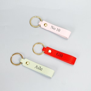 Personalized Leather Keychain · Custom Embossed Initial Keyring · Housewarming Gift · Father’s Day Gift · Gift for Dad or Him
