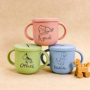 Personalized Silicone Snack Cup: Custom Icon, Travel Toddler Pot