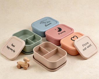 Personalisierte Silikon Kids Bento Box, Thermo-Lunch-Container