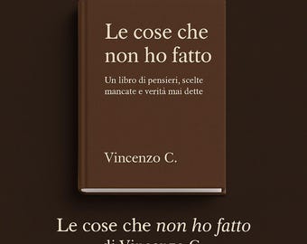 Le cose che non ho fatto – libro di riflessioni e pensieri | Vincenzo C.