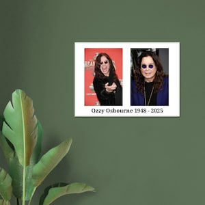Ozzy Osbourne Black Sabbath Poster - Framed Semi-Glossy Art - Ready to Hang Gift