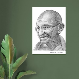 Mahatma Gandhi Fine Art Poster: Giclée Print on FSC Paper