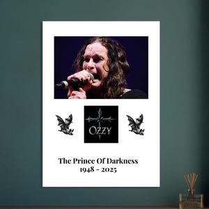 Ozzy Osbourne Classic Poster - Semi-Glossy Prince of Darkness Wall Art