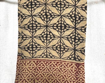 Handblock bedruckter Baumwollsarong - Gemüsefarben, Strandvertuschung