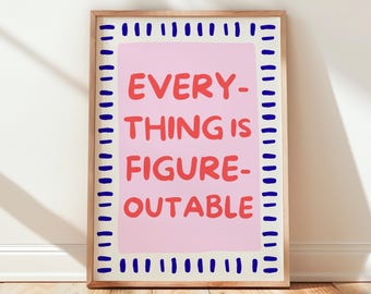 Affiche « Tout est possible », citation inspirante, poster de motivation, décoration de bureau positive, téléchargement numérique