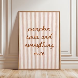 Stampa a tema zucca e spezie, decorazione murale autunnale per la cucina, poster autunnale retrò, grafica a tema caffè, decorazione murale a tema zucca, download digitale autunnale