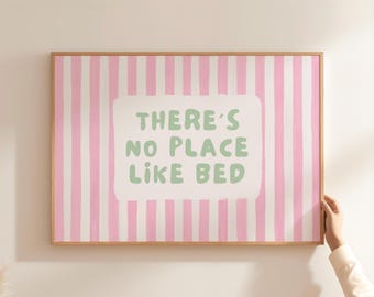 Affiche « Il n'y a pas de meilleur endroit que son lit », décoration murale pour chambre, poster à placer au-dessus du lit, téléchargement numérique